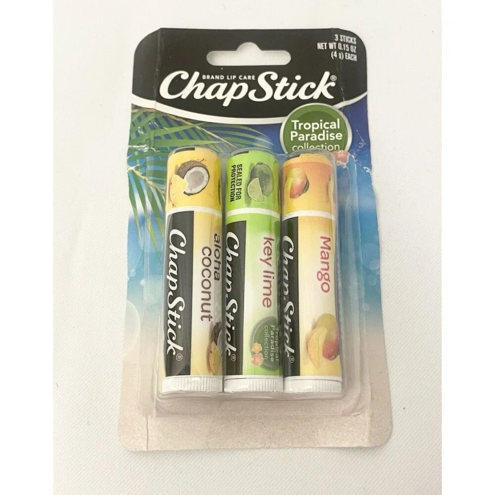NEW ChapStick TROPICAL PARADISE Chap Stick Sealed Coconut Key Lime Mango